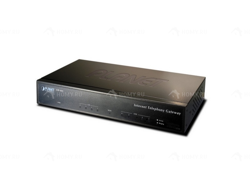 VoIP-шлюз Planet VIP-480 (4-х портовый H.323 / SIP, 2 FXO и 2 FXS)
